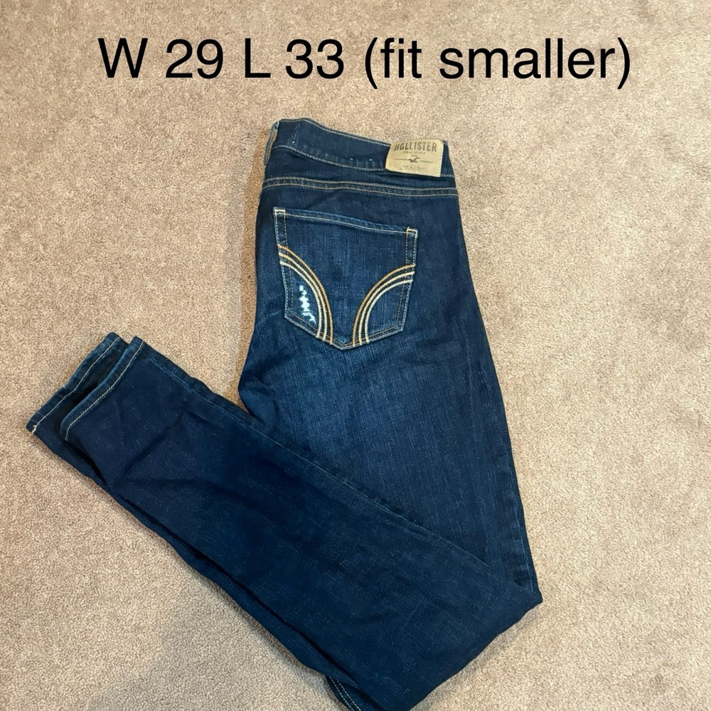 Hollister Women's Dark Blue Skinny Jeans
